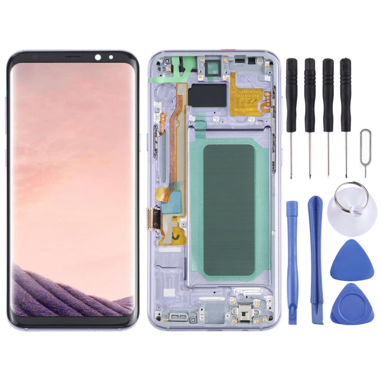 OLED LCD Screen for Samsung Galaxy S8+ SM-G955 Digitizer Full Assembly with Frame (Purple) - free shipping - PMc TechLife - Order now!