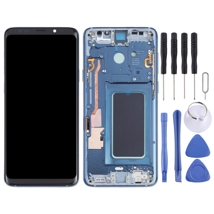 OLED LCD Screen for Samsung Galaxy S9+ SM-G965 Digitizer Full Assembly with Frame (Blue) - free shipping - PMc TechLife - Order now!