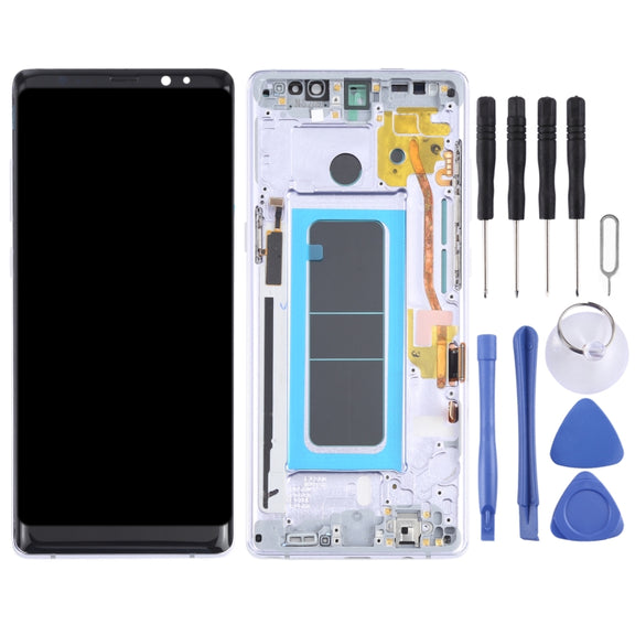 OLED LCD Screen for Samsung Galaxy Note 8 SM-N950 Digitizer Full Assembly with Frame (Purple)