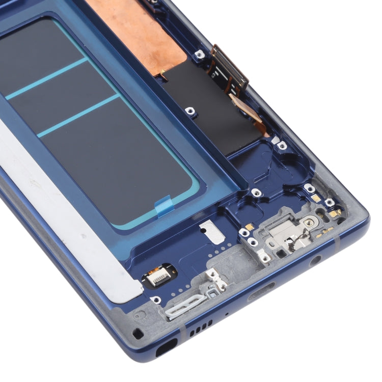 OLED LCD Screen for Samsung Galaxy Note9 SM-N960 Digitizer Full Assembly with Frame (Blue)