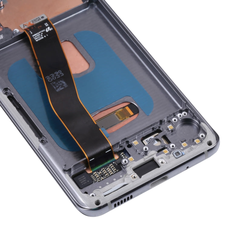 Original Super AMOLED LCD Screen With Digitizer Full Assembly with Frame for Samsung Galaxy S20 5G SM-G981B(Silver)