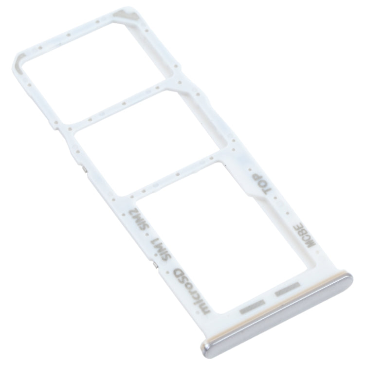 For Samsung Galaxy M32 SM-M325 SIM Card Tray + SIM Card Tray + Micro SD Card Tray (Silver)