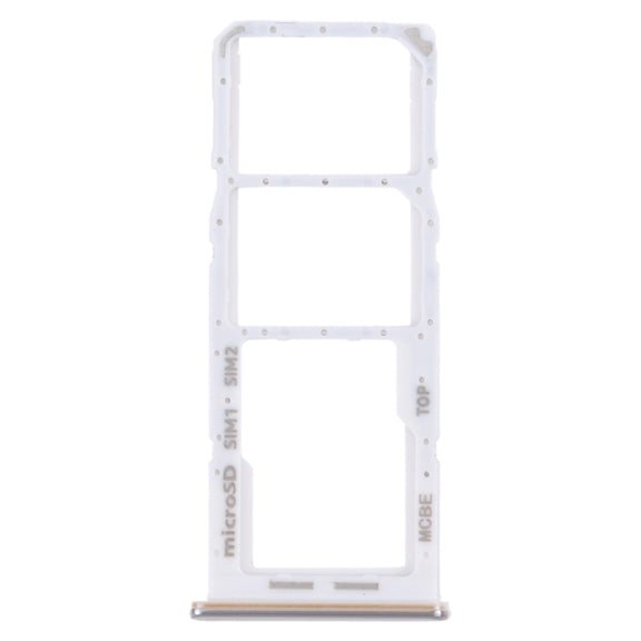 For Samsung Galaxy M32 5G SM-M326B Original SIM Card Tray + SIM Card Tray + Micro SD card tray (White)