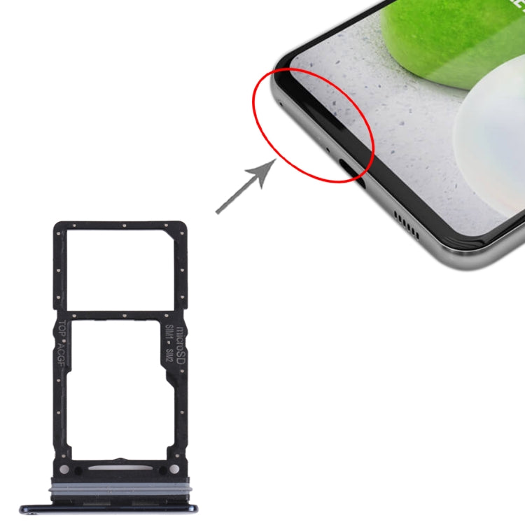 For Samsung Galaxy A73 5G SM-A736B Original SIM Card Tray + SIM Card Tray / Micro SD Card Tray (Black)