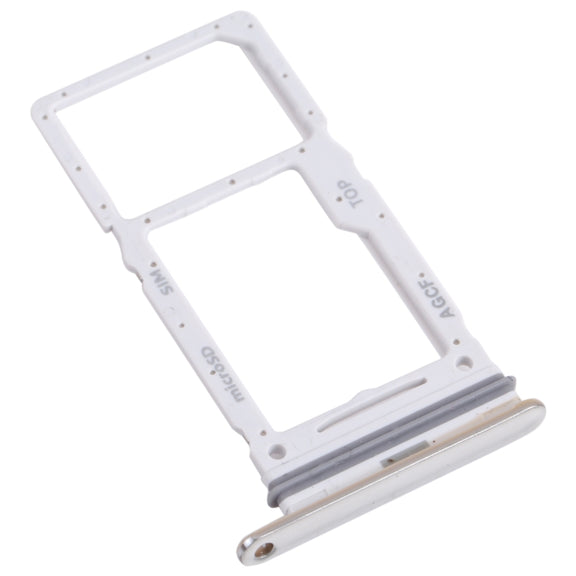 For Samsung Galaxy A73 5G SM-A736B Original SIM Card Tray + SIM Card Tray / Micro SD Card Tray (White)