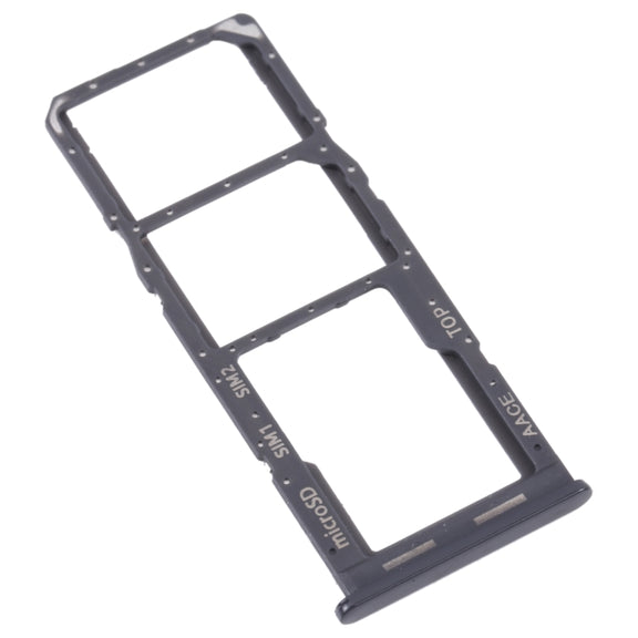 For Samsung Galaxy A13 SM-A135 Original SIM Card Tray + SIM Card Tray + Micro SD card tray (Black)