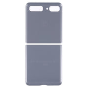For Samsung Galaxy Z Flip 4G SM-F700 Glass Battery Back Cover (Black)