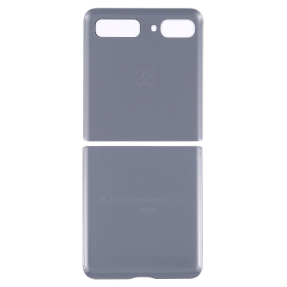 For Samsung Galaxy Z Flip 4G SM-F700 Glass Battery Back Cover (Black)