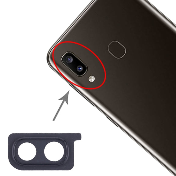 For Galaxy A20 10pcs Camera Lens Cover (Black)