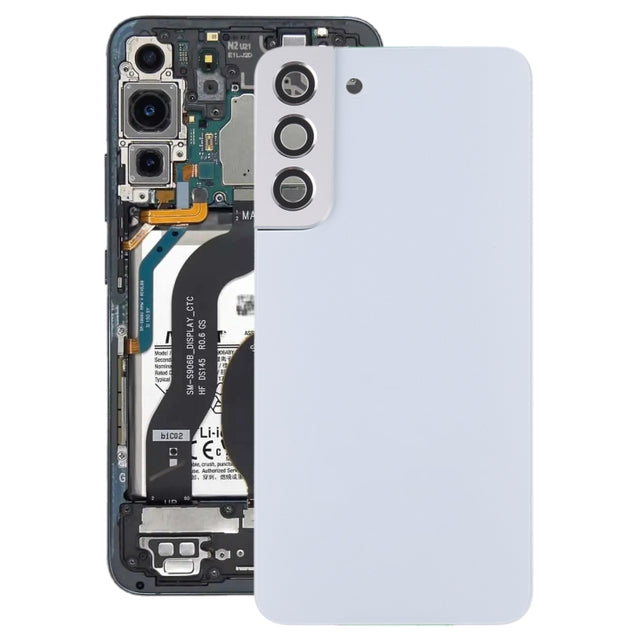 For Samsung Galaxy S22+ 5G SM-S906B Battery Back Cover with Camera Lens Cover (White)