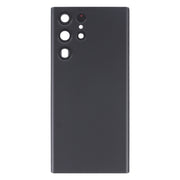 For Samsung Galaxy S22 Ultra 5G SM-S908B Battery Back Cover with Camera Lens Cover (Black)