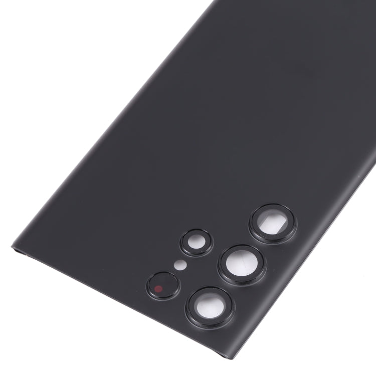 For Samsung Galaxy S22 Ultra 5G SM-S908B Battery Back Cover with Camera Lens Cover (Black)