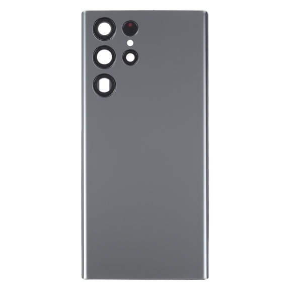 For Samsung Galaxy S22 Ultra 5G SM-S908B Battery Back Cover with Camera Lens Cover (Grey)