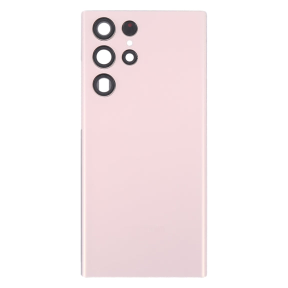 For Samsung Galaxy S22 Ultra 5G SM-S908B Battery Back Cover with Camera Lens Cover (Gold)