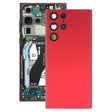 For Samsung Galaxy S22 Ultra 5G SM-S908B Battery Back Cover with Camera Lens Cover (Red) - free shipping - PMc TechLife - Order now!