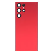 For Samsung Galaxy S22 Ultra 5G SM-S908B Battery Back Cover with Camera Lens Cover (Red)