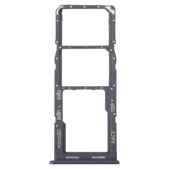 For Samsung Galaxy A13 SM-A135 Original SIM Card Tray + SIM Card Tray + Micro SD Card Tray (Black)