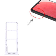 For Samsung Galaxy A13 SM-A135 Original SIM Card Tray + SIM Card Tray + Micro SD Card Tray (White)