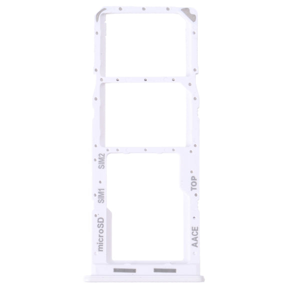 For Samsung Galaxy A13 SM-A135 Original SIM Card Tray + SIM Card Tray + Micro SD Card Tray (White)