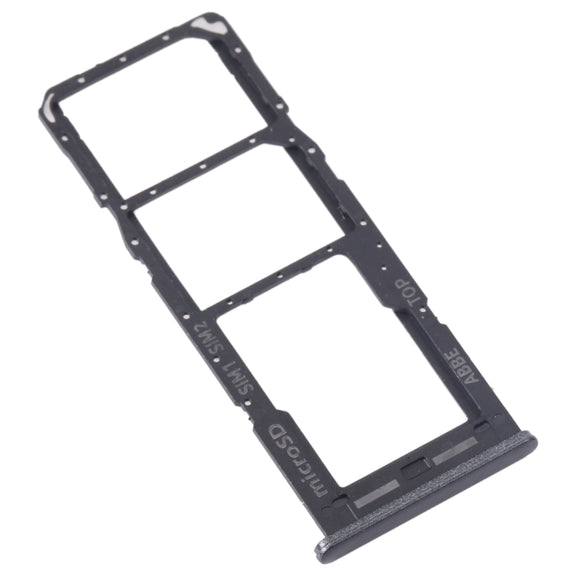For Samsung Galaxy M23 SM-M236B Original SIM Card Tray + SIM Card Tray + Micro SD Card Tray (Black)