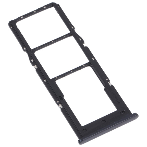 For Samsung Galaxy A04s SM-A047F Original SIM Card Tray + SIM Card Tray + Micro SD Card Tray (Black)