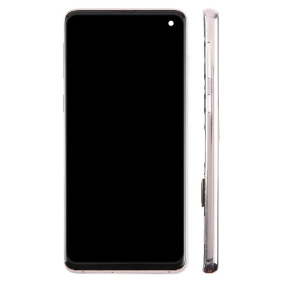 For Samsung Galaxy S10 4G SM-G973F 6.05 inch TFT LCD Screen Digitizer Full Assembly with Frame, Not Supporting Fingerprint Identification(Gold)