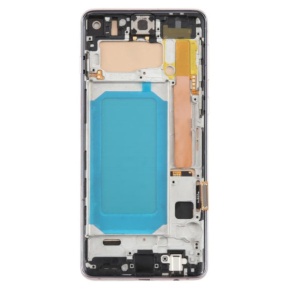 For Samsung Galaxy S10 4G SM-G973F 6.05 inch TFT LCD Screen Digitizer Full Assembly with Frame, Not Supporting Fingerprint Identification(Gold)