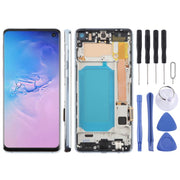 For Samsung Galaxy S10 4G SM-G973F 6.05 inch TFT LCD Screen Digitizer Full Assembly with Frame, Not Supporting Fingerprint Identification(Blue)