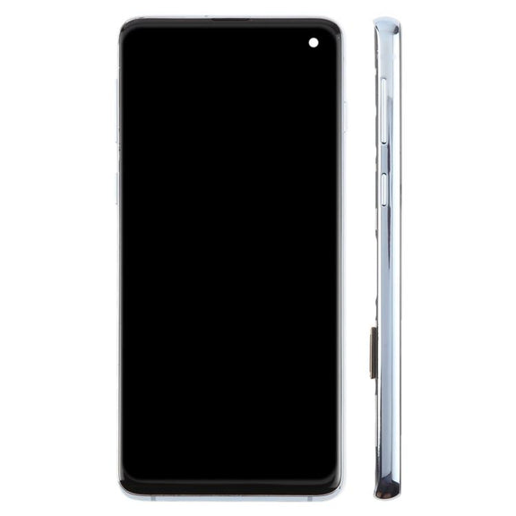 For Samsung Galaxy S10 4G SM-G973F 6.05 inch TFT LCD Screen Digitizer Full Assembly with Frame, Not Supporting Fingerprint Identification(Blue)