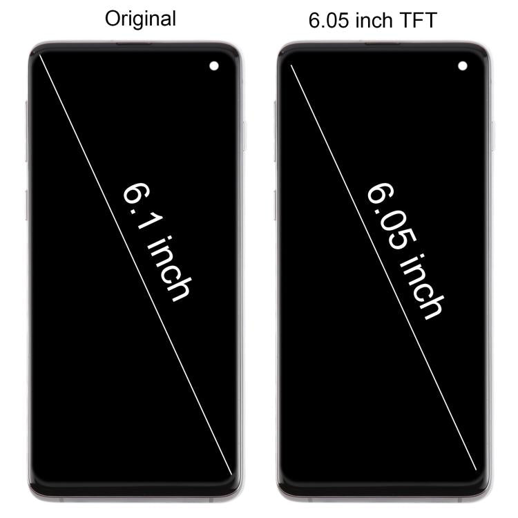 For Samsung Galaxy S10 4G SM-G973F 6.05 inch TFT LCD Screen Digitizer Full Assembly with Frame, Not Supporting Fingerprint Identification(Blue)