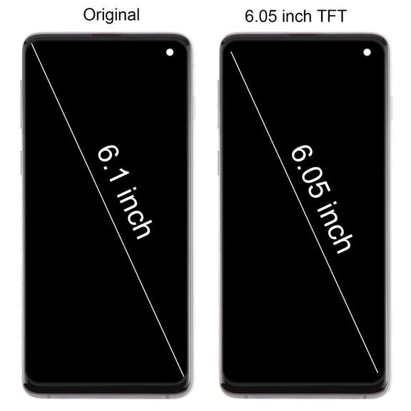 For Samsung Galaxy S10 4G SM-G973F 6.05 inch TFT LCD Screen Digitizer Full Assembly with Frame, Not Supporting Fingerprint Identification(Gold)