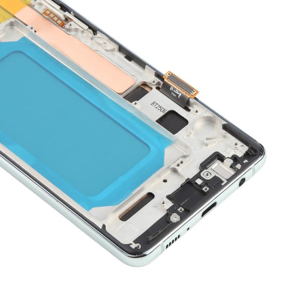 For Samsung Galaxy S10+ SM-G975F 6.38 inch TFT LCD Screen Digitizer Full Assembly with Frame, Not Supporting Fingerprint Identification(Green)