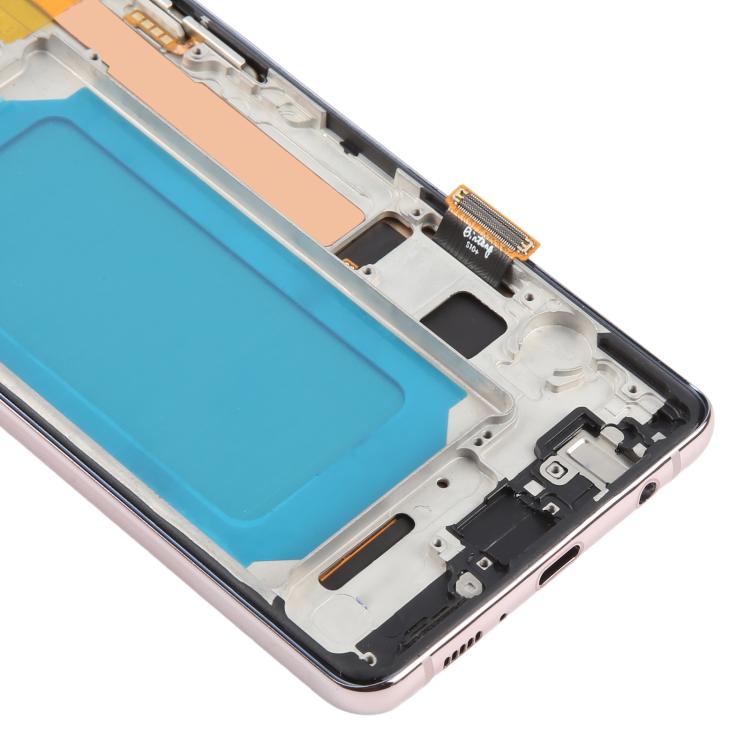 For Samsung Galaxy S10+ SM-G975F 6.38 inch TFT LCD Screen Digitizer Full Assembly with Frame, Not Supporting Fingerprint Identification(Gold)