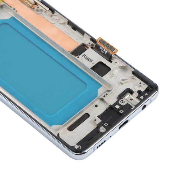 For Samsung Galaxy S10+ SM-G975F 6.38 inch TFT LCD Screen Digitizer Full Assembly with Frame, Not Supporting Fingerprint Identification(Blue)