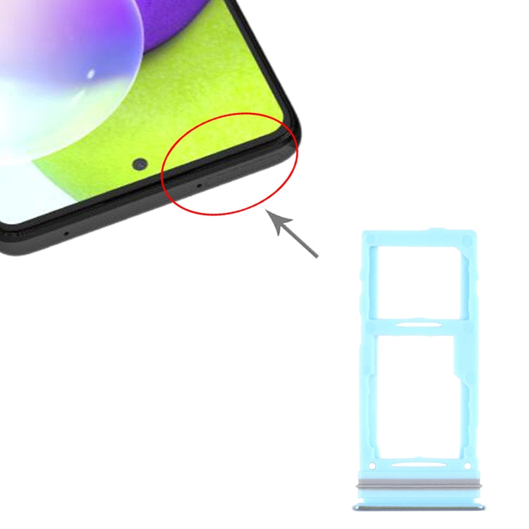 For Samsung Galaxy A72 SM-A725 SIM Card Tray + SIM Card Tray / Micro SD Card Tray (Blue)