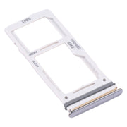 For Samsung Galaxy A72 SM-A725 SIM Card Tray + SIM Card Tray / Micro SD Card Tray (Silver)