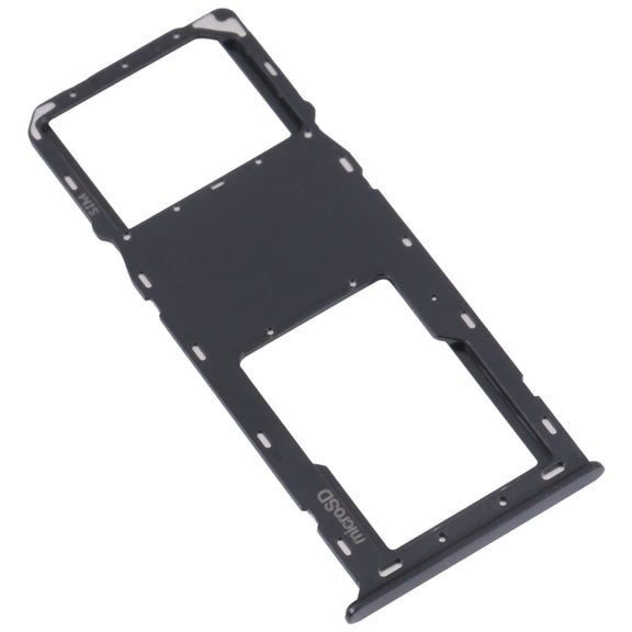 For Samsung Galaxy A03s SM-A037U Original SIM Card Tray + Micro SD card tray (Black)