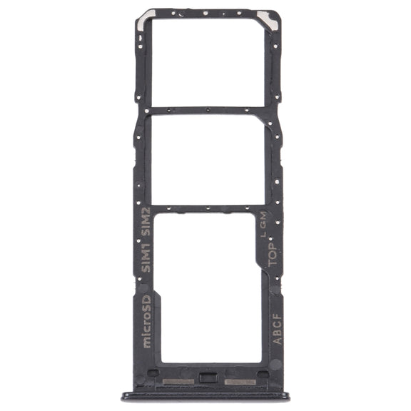 For Samsung Galaxy A23 5G SM-A236B Original SIM Card Tray + SIM Card Tray + Micro SD card tray (Black)