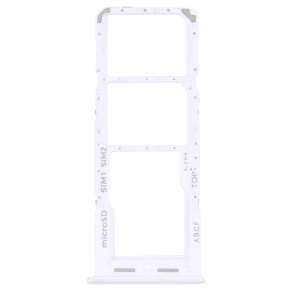 For Samsung Galaxy A23 5G SM-A236B Original SIM Card Tray + SIM Card Tray + Micro SD card tray (White)
