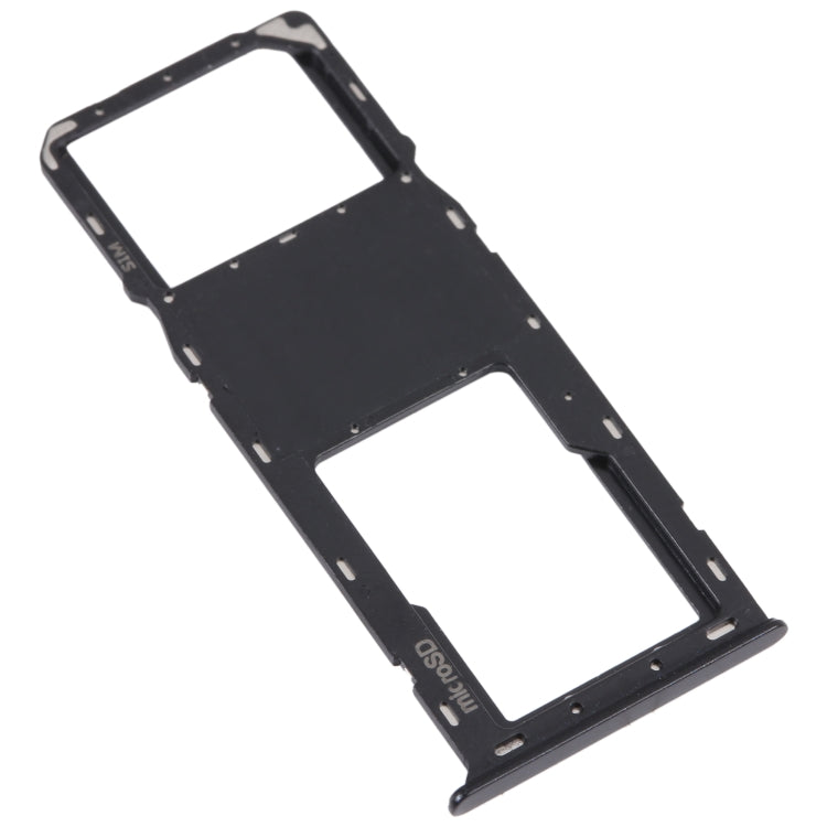 For Samsung Galaxy A03s SM-A037U Original SIM Card Tray + Micro SD card tray (Black)
