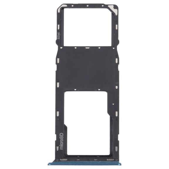 For Samsung Galaxy A03s SM-A037U Original SIM Card Tray + Micro SD card tray (Blue)