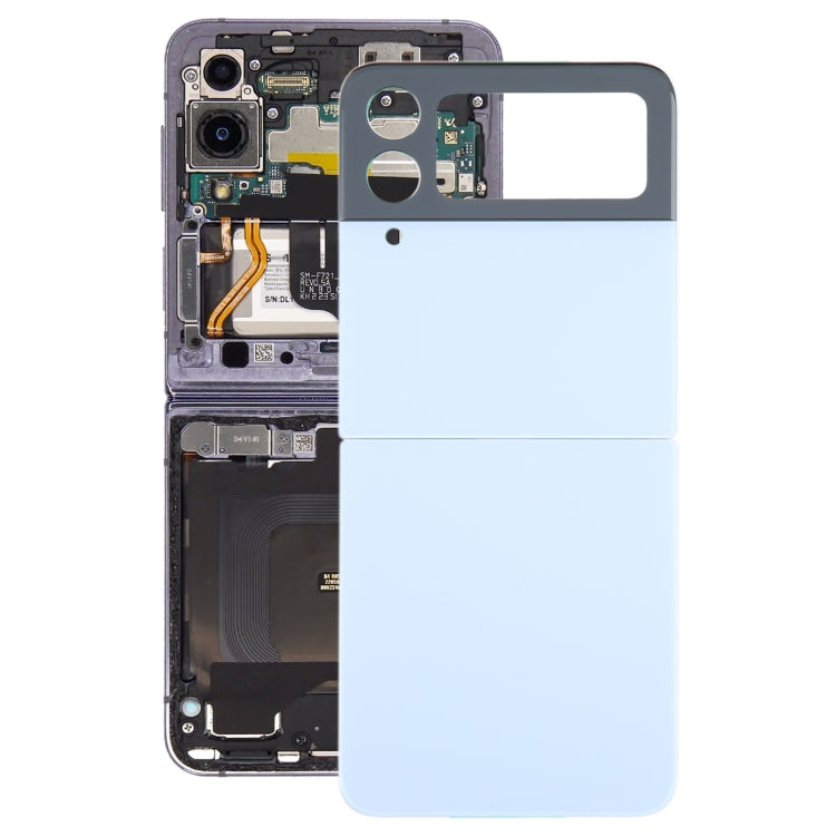 For Samsung Galaxy Z Flip4 SM-F721B Battery Back Cover with Camera Lens Cover(Blue) - free shipping - PMc TechLife - Order now!