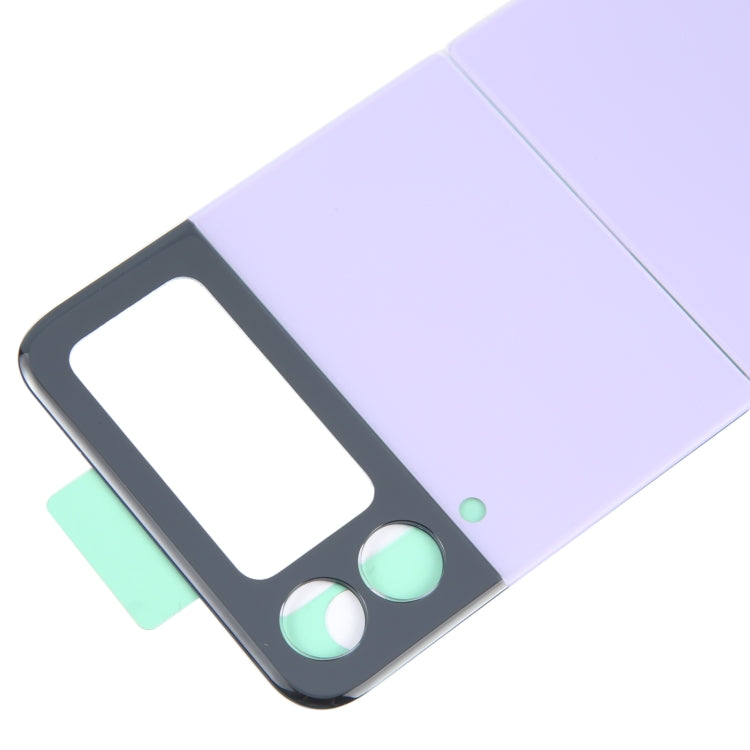 For Samsung Galaxy Z Flip4 SM-F721B Battery Back Cover with Camera Lens Cover(Purple)