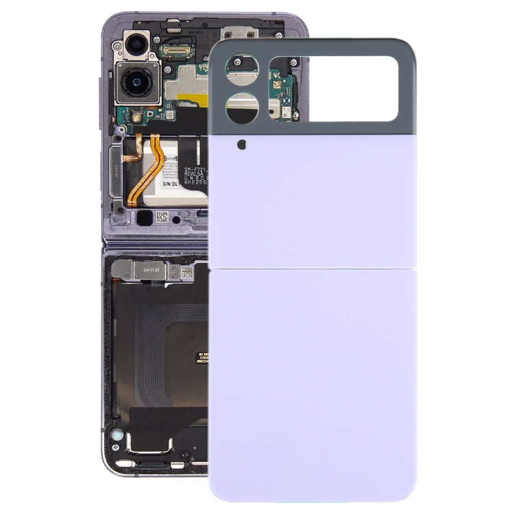 For Samsung Galaxy Z Flip4 SM-F721B Battery Back Cover with Camera Lens Cover(Purple) - free shipping - PMc TechLife - Order now!