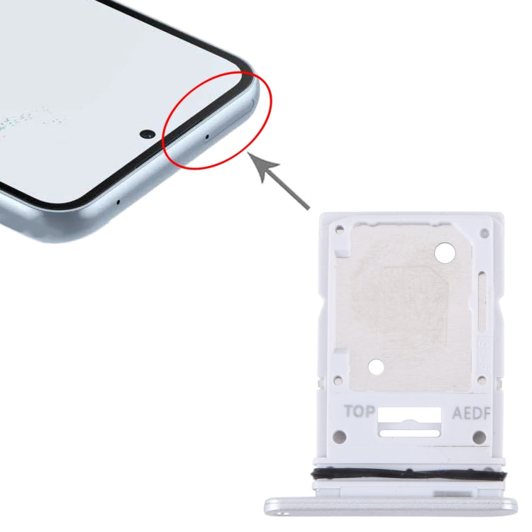 For Samsung Galaxy A54 SM-A546 Original SIM Card Tray + Micro SD Card Tray (Silver)