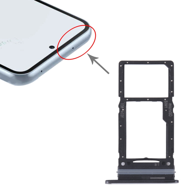 For Samsung Galaxy A34 SM-A346 Original SIM Card Tray + SIM / Micro SD Card Tray (Black) - free shipping - PMC Jewellery - Order now!