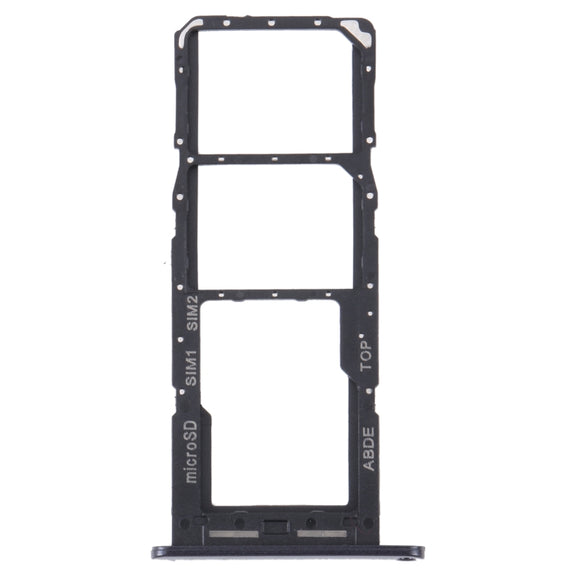 For Samsung Galaxy A24 SM-A245 Original SIM Card Tray + SIM Card Tray + Micro SD Card Tray (Black)