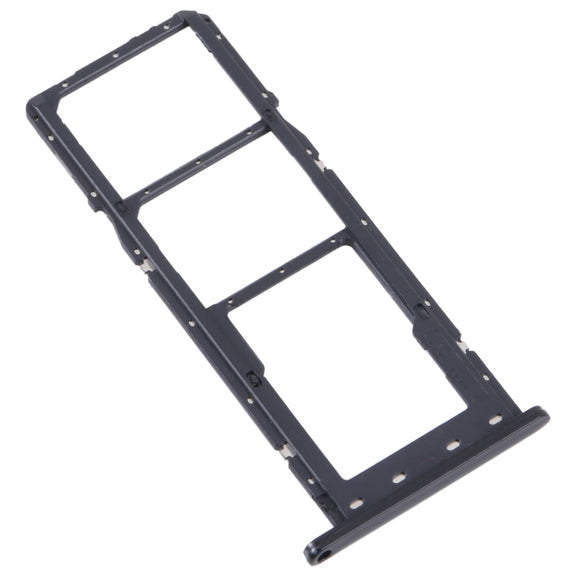 For Samsung Galaxy M04 SM-M045F Original SIM Card Tray + SIM Card Tray + Micro SD Card Tray (Black)