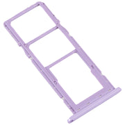 For Samsung Galaxy M04 SM-M045F Original SIM Card Tray + SIM Card Tray + Micro SD Card Tray (Purple)