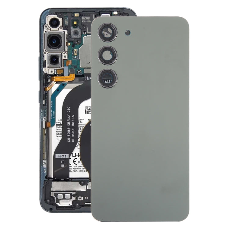 For Samsung Galaxy S23 SM-S911B OEM Glass Battery Back Cover with Camera Lens Cover(Green) - free shipping - PMc TechLife - Order now!